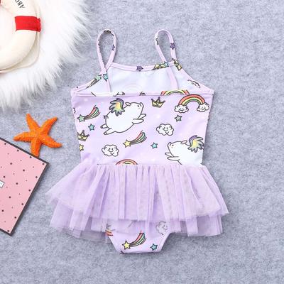 Gardening Spring Baby Girls New Cute Colorful Lace Decoration Children Two-pieces Swimsuit Pink