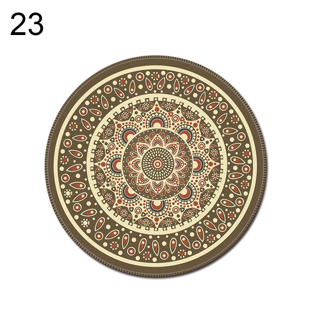 Vintage Bohemian rund musematte Datamaskin 3D-spill Anti-slip musemattematte
