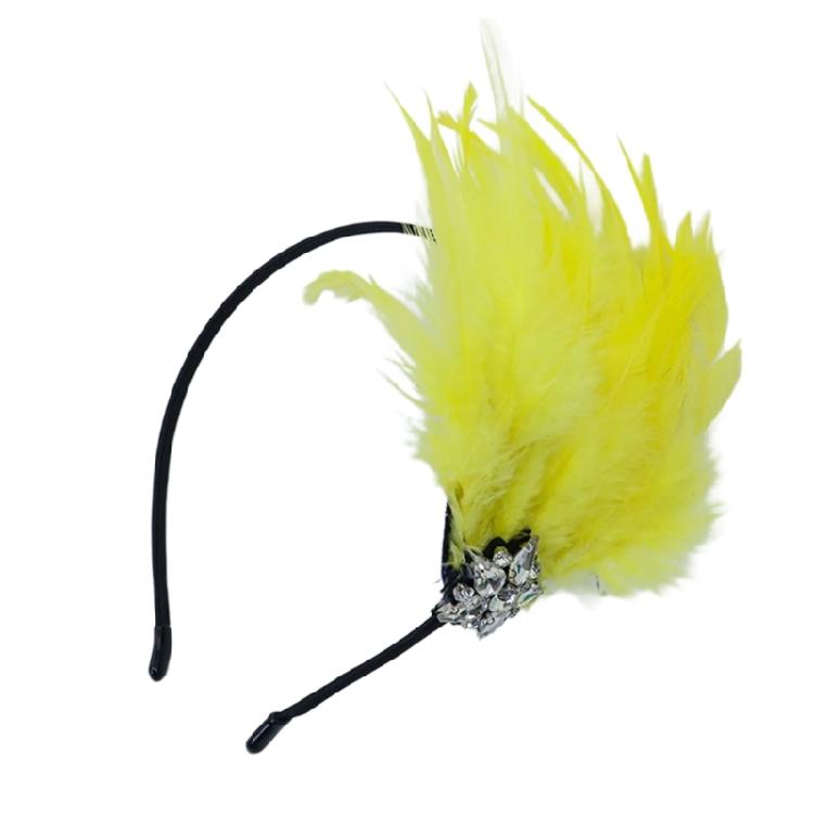 1920er Jahre Kopfschmuck Mardi Gras Party Feder-Haarband Damen Fascinator Stirnband