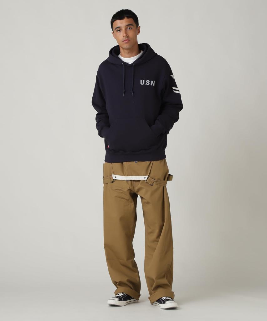 Avirex NAVAL PULLOVER Size PARK, Men's, M, 120, Navy, 783-3931008