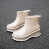 Fashion Women's Height-increasing Rain Boots Fashionable Outer Overshoes Women Thick-soled Non-slip Soft-soled Wear-resistant Rain Boots