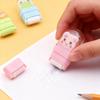 1/4pcs Pocket-Sized Space-Themed Eraser with Cute Astronaut & Rocket - Durable Rubber Erasers Suitable for Office