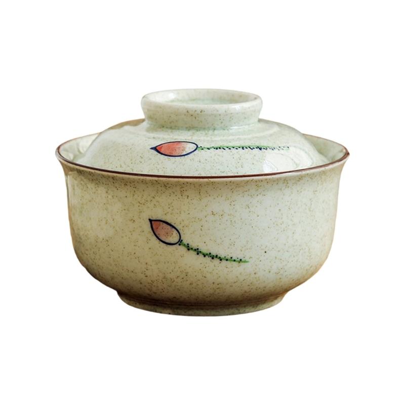 Elegant Ceramic Ramen Noddle Soup Bowl with Lid Microwave Oven and Dishwasher Safe for Formal Dining and Daily Activity