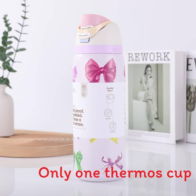 Stainless Steel Double Layer Water Bottle With Silicone Lid For Fitness School And Commuting