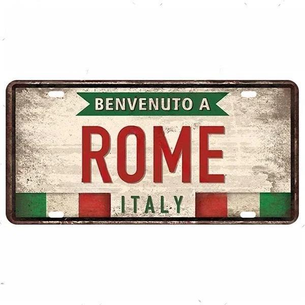 Vintage Berlin Madrid New York Paris Country City Stil Platte Metallschild Plakette Blechschild Man Cave Bar Club Poster Dekoration