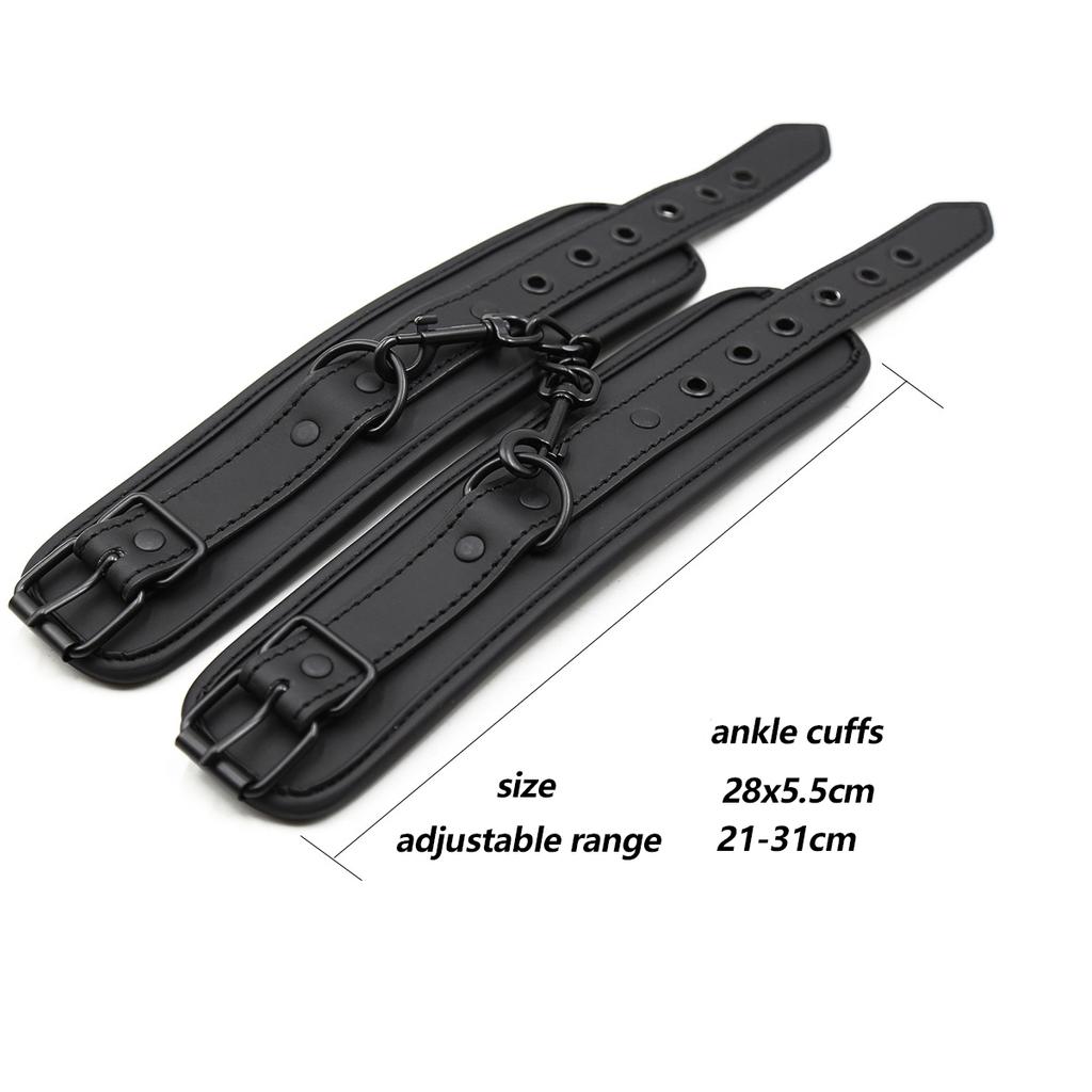 Thierry Adjustable Erotic PU Leather Handcuffs Wrist Ankle Cuffs Bondage Restraints Adult Games BDSM Sex Toys Exotic Accessories
