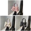 Butterfly Bow Small Shoulder Bag Pu Material With Zipper Closure For Daily Use