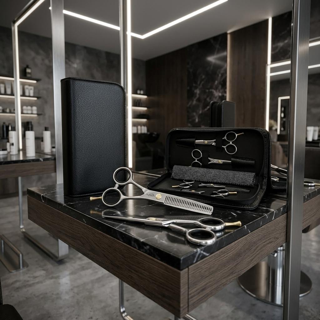 Cheetah Hairdressing Set Thinning Scissors 5.5 + 3 X Scissors + Hair Clipper Case for Salon Superior Line