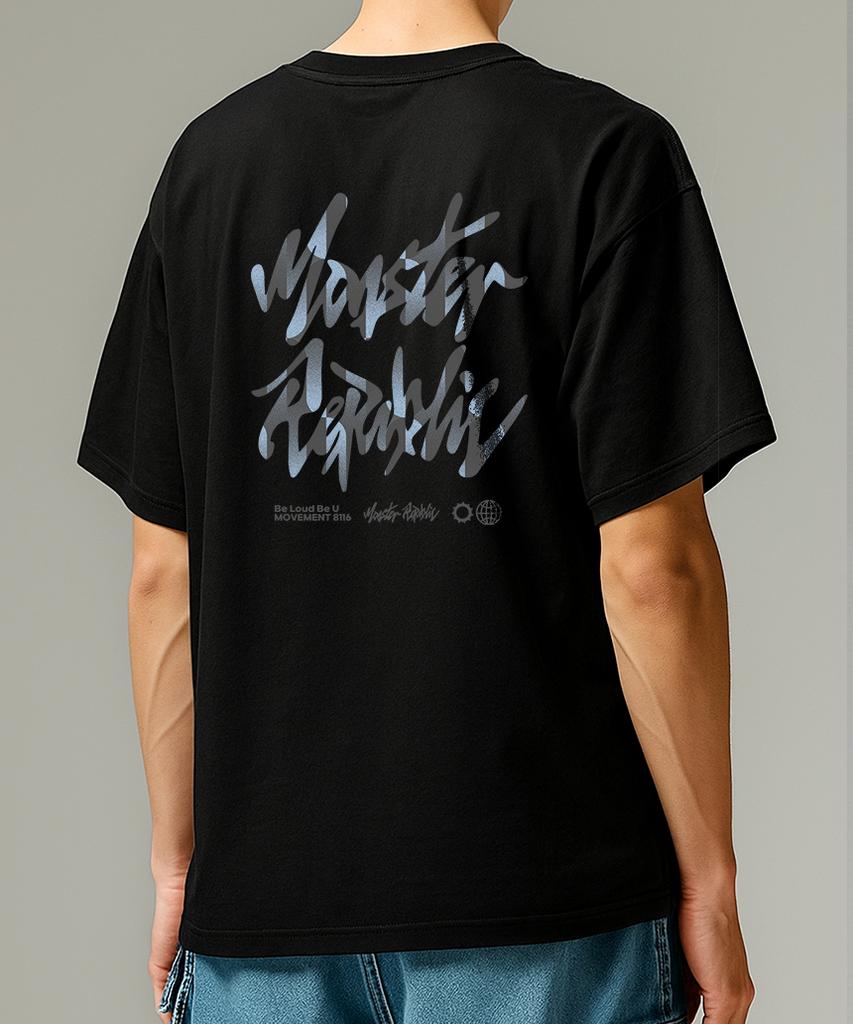 MONSTER REPUBLIC Stone Logo Indigo Blue T-Shirt Black_8116