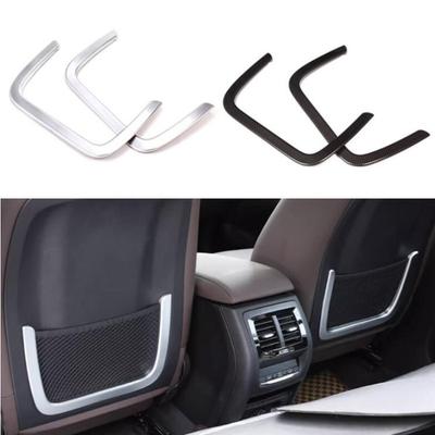 Car Front Seat Backrest Mesh Pocket Decoration Frame Cover Trim Strikers For BMW X3 G01 X4 G02 2018-21 Auto Interior