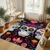 Celebration Party Theme Crystal Velvet Rug Personalized Custom Name Text Soft Floor Mat Home Decor