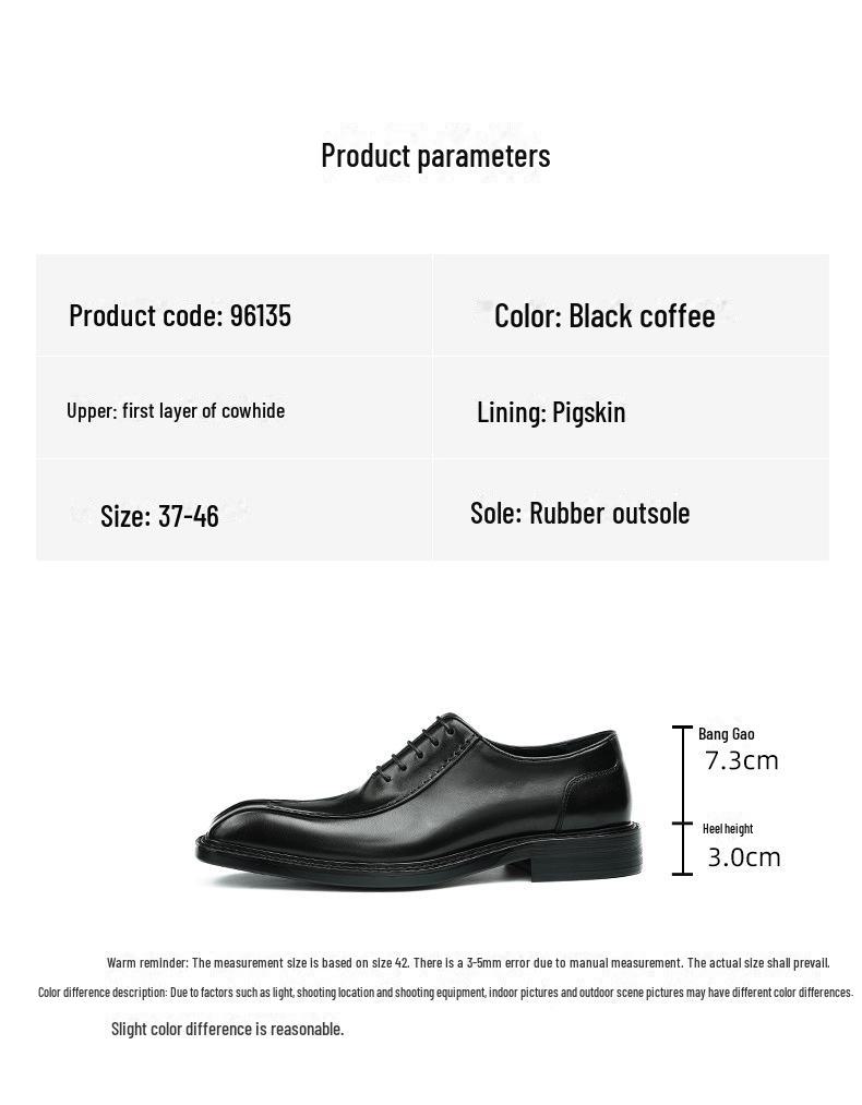 Men's On-the-Go Business Formal Leather Shoes: Soft Sole, Pointed Toe, British Retro Oxford Style.