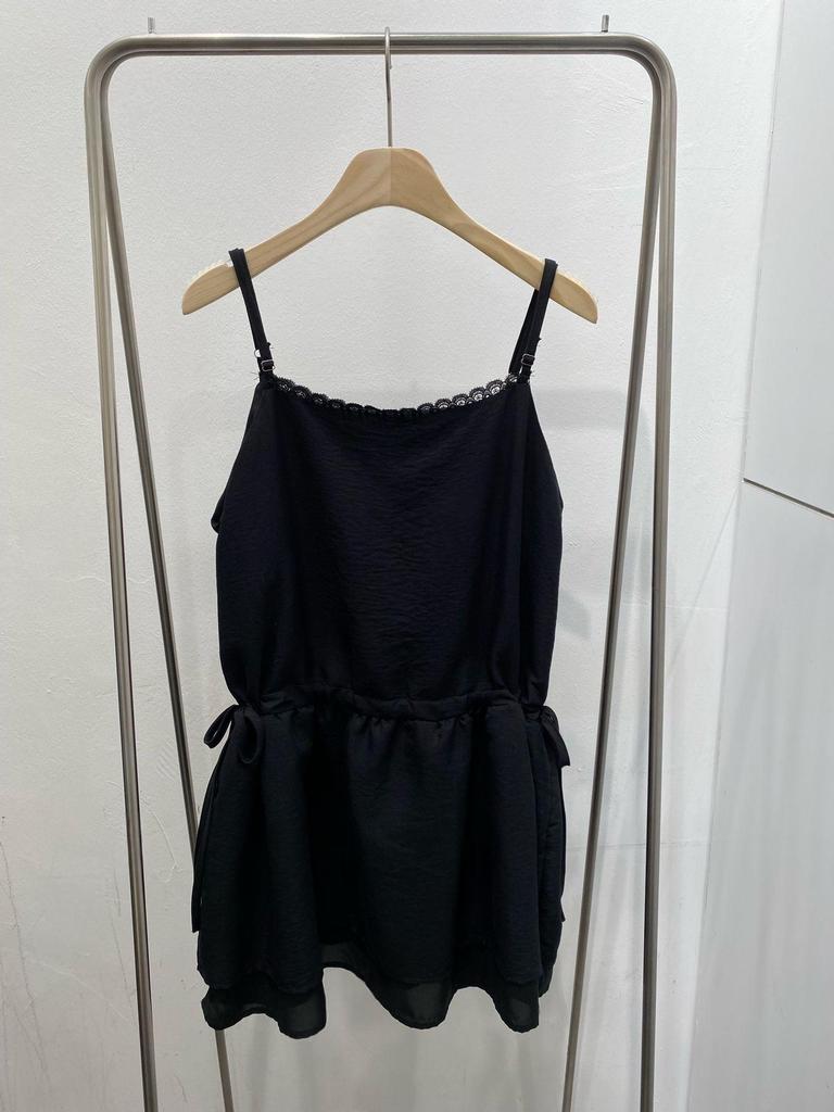 Lace Trim Bustier Mini Dress 3COLOR