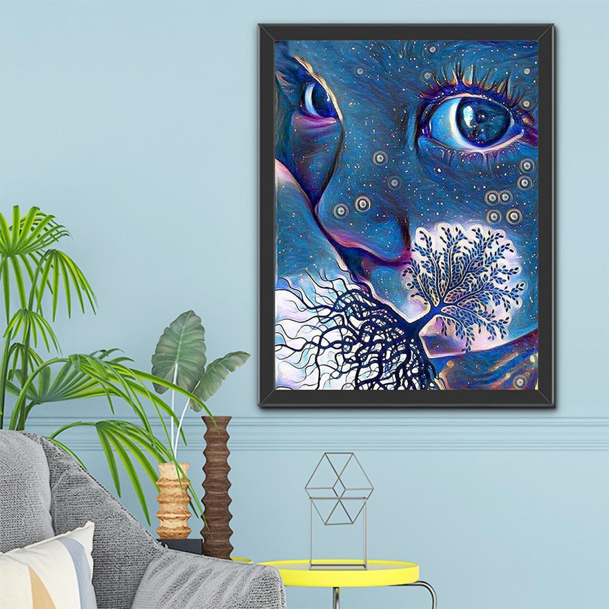 

5D DIY Алмазная картина «Дерево и люди» Набор для вышивки крестом Мозаика Алмазная вышивка Роза Полный круглый/квадратный дрель Украшение дома Round 30x40cm