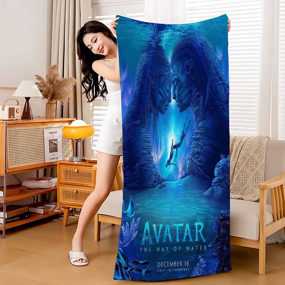 A-Avatar 2 Film Mikrofaser Bedrucktes Strandtuch Bergsteigen Yoga Strand Schwimmen Laufen Saugfähiges Weiches Handtuch