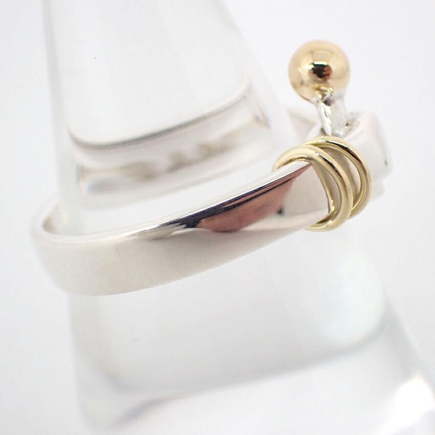 [Used] TIFFANY 925/750 Hook & Eye Ring/Size 16/j45-8