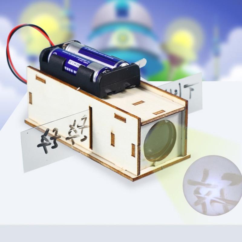 Handmade Assembled Model Kits Slide Projector Model Physics Toy Science Experiment Kits STEM Learning Toy for School