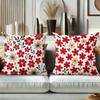 Floral Patterned Cushion Covers Red And Pink Polyester pillowcase, sofa decorative cushion cov Headboard Pillow