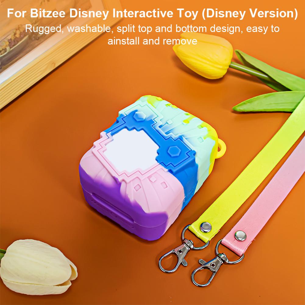 Silicone Cover Case Anti-Drop Protective Skin Cover with Lanyard Protective Case for Bitzee Dis Ney Interactive Digital Pet
