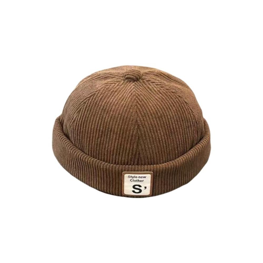 

Corduroy Baby Hat Adjustable Docker Hat Beanie Hat Warm Hat Winter кавовий