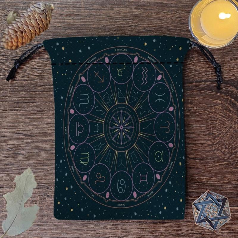 Drawstring Pouch Bag Divinations Tarots Bag Game Dices Oracles Cards Stored Bag