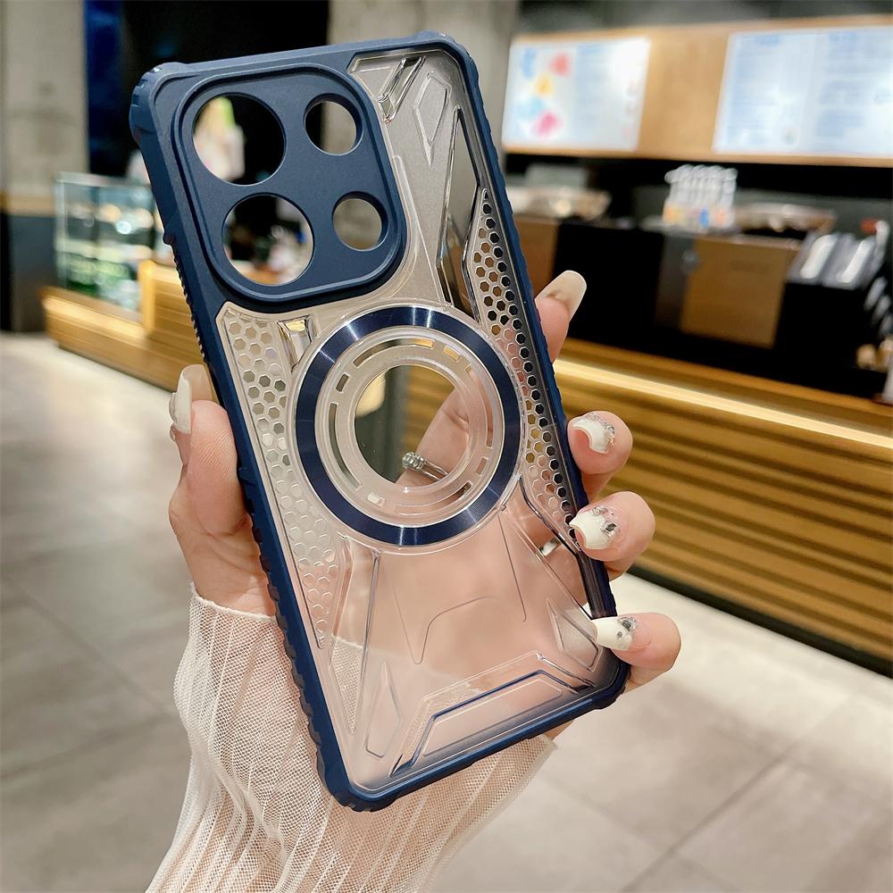 

Transparent Heat Dissipation Magnetic Phone Case For Xiaomi Redmi Note 13 Pro Plus 5G 13C For Magsafe Wireless Charging Cover Xiaomi 13T Pro