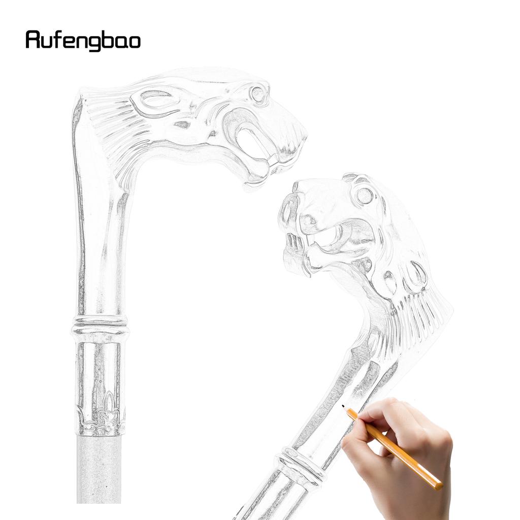 Copper Leopard Red Eye Luxury Fashion Cosplay Walking Stick Party Decorative Cane Elegant Crosier Knob Stick 92cm