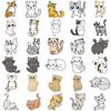 60Pcs Cat Cartoon Sticker Cute Animal Decals Toys Diy Scrapbook Laptop Sticker