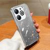 KEYSION Luxury Plating Glitter Phone Case forTECNO Spark Go 2024 20 20C Transparent Soft TPU Shockproof Cover for Tecno Pop 8