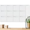 Planejador de Parede Apagável Grande Calendário Planejador de Parede Apagável Planejador de Agenda de 12 Meses Reutilizável Quadro Branco em Branco Calendário Anual