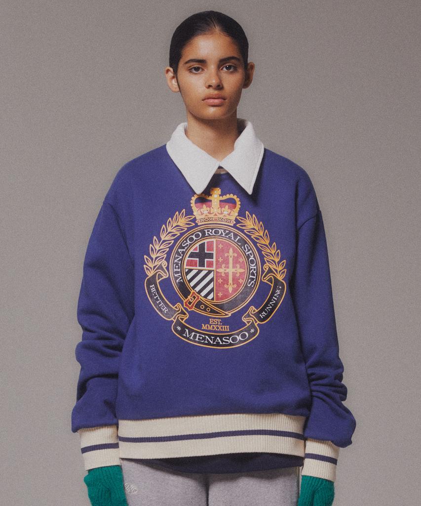 Minasu Menasoo Heritage Heavy Sweatshirt_Blue_Fleece-Lined Fabric