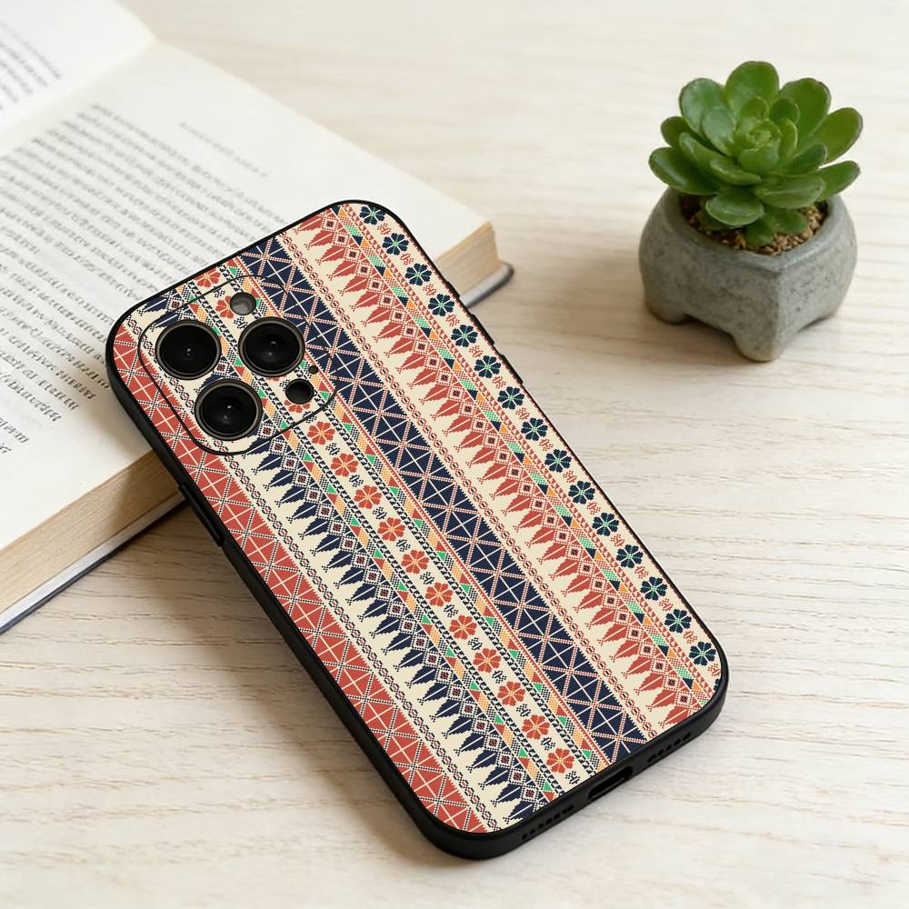 B-Boho PrintPattern Phone Case Silicone Soft For IPhone 17 16 15 14 13 12 11 X XR Plus Pro Max Plus