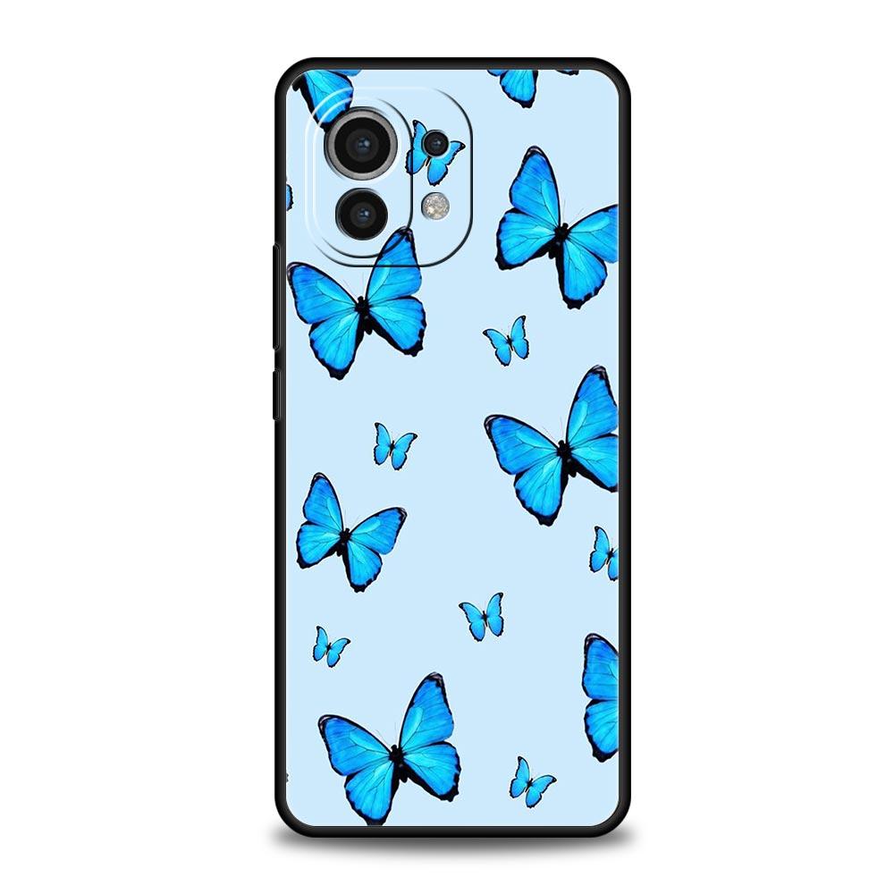 Etui na telefon dla Xiaomi Poco X4 X3 NFC F3 F4 M3 M4 Mi Note 12T 10 11 Ultra 11T 13 Pro 10T 12 Lite 9T 5G Miękkie etui motyl
