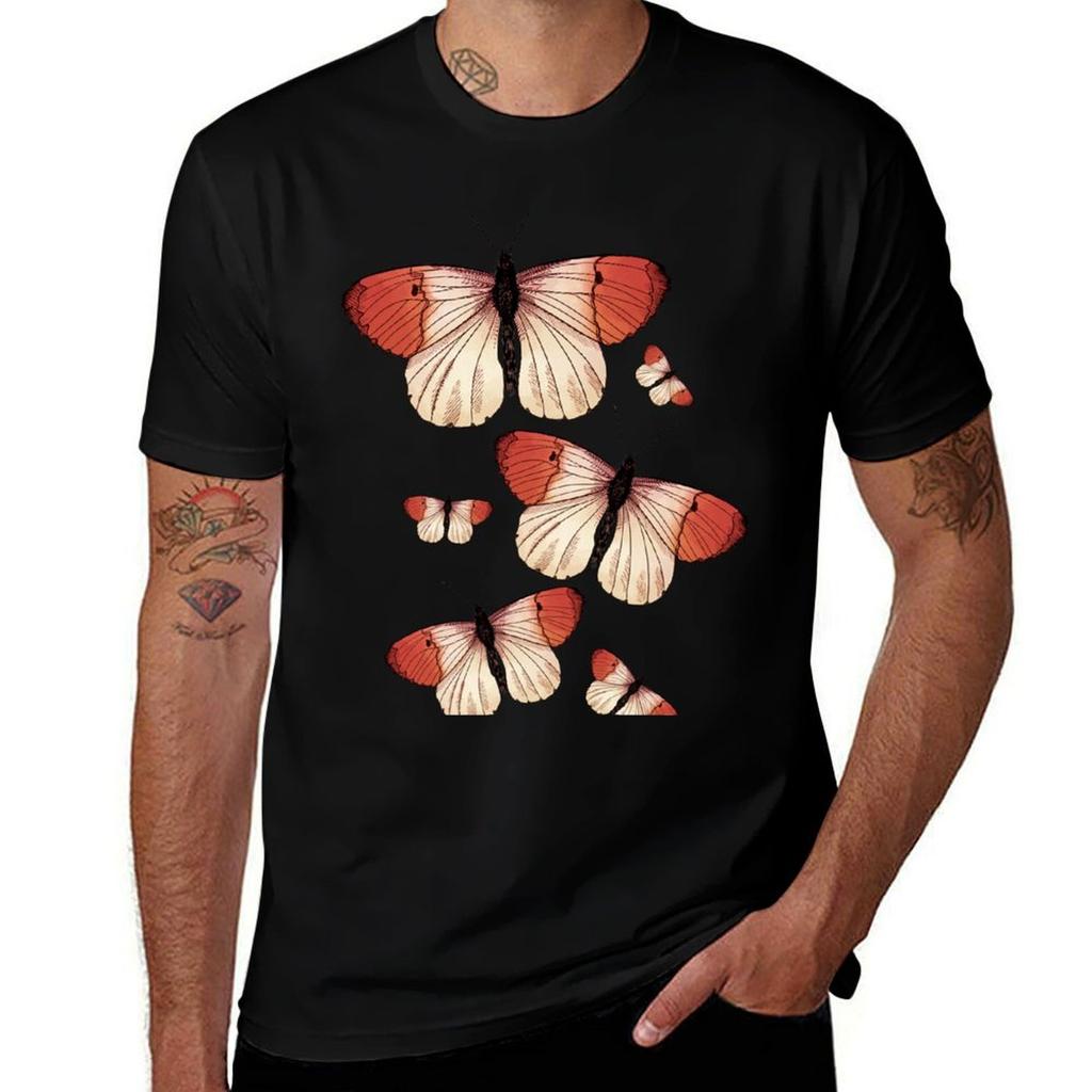 Butterflies Flying Away Tshirt Daily Work Short Sleeve Top