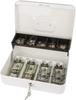 Money Box For Cash Saving Locking Cash Box With Money Tray Metal Money Saving Organizer 4 Bill/5 Coin Slots Cash Register Drawer