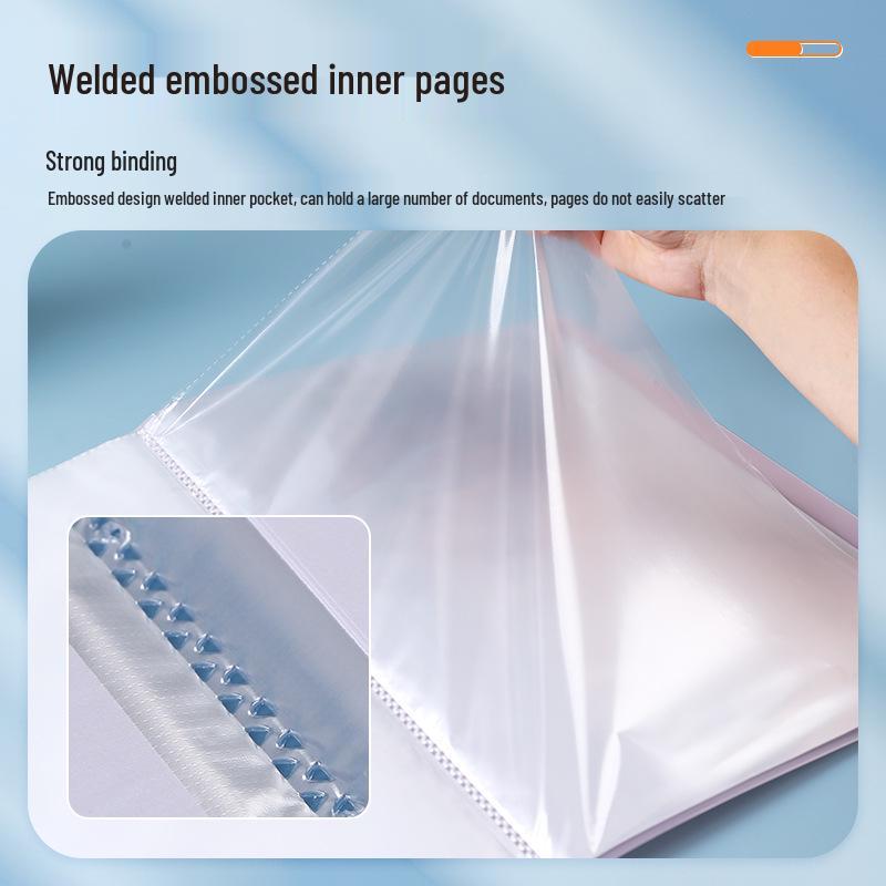 A4 Brochure Storage Album with Transparent Multi-layer Ring Binder
