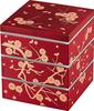 Masakazu Yamato with Old Plum Akane Three-Tiered Box, 5.0cm, Sticker, Blossom,
