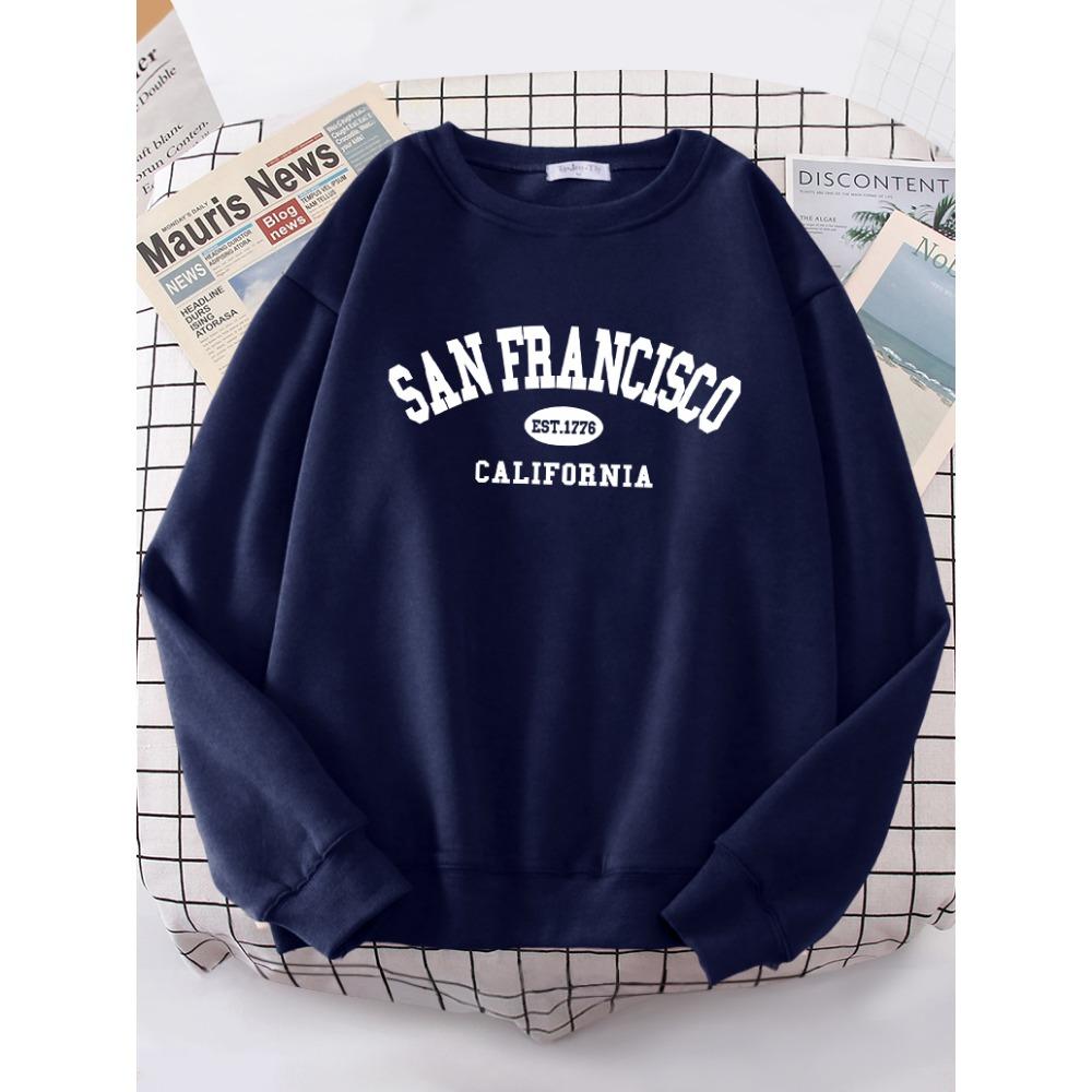 Sanfrancisco Est.1776 California Letter Street Hanorac pentru femei Street Fit Hanorac hipster oversize Hoodie Hip Hop All-match Top
