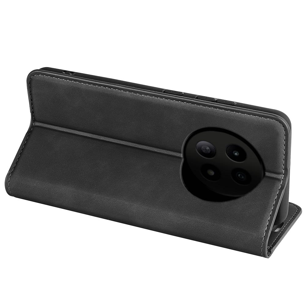 For Realme 12 5G Case Drop-resistant PU Leather Wallet Skin Touch Phone Shell