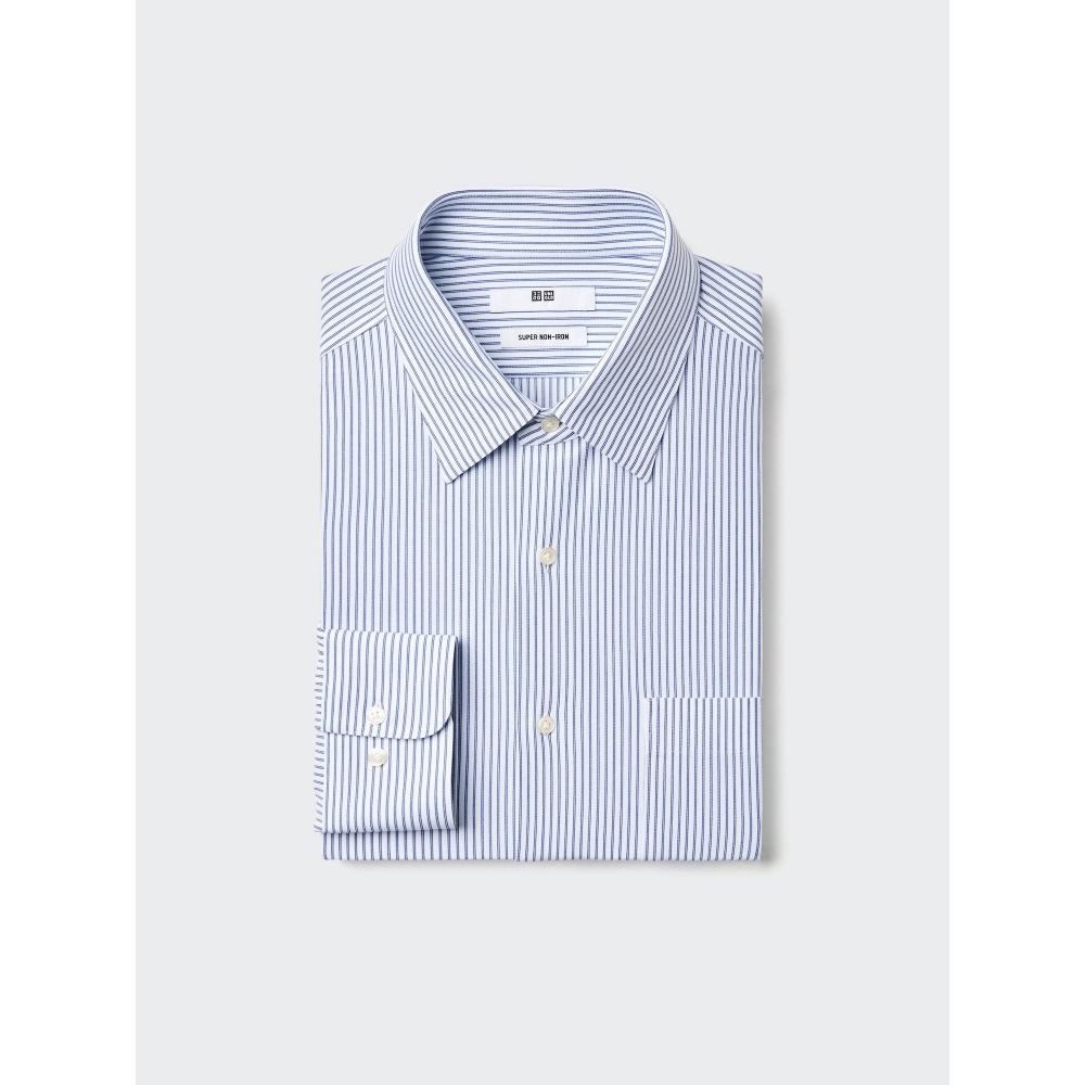 Uniqlo Super Non Iron Jersey Shirt  Long Sleeve RegulAr Color  Stripe A