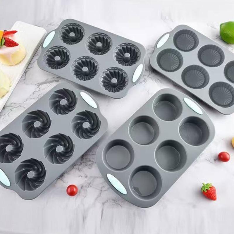 Heat Resistant Silicone Fluted Tube Cake Molds for Oven Microwave Baking Pan with Easy Releases Dishwasher Safe Design
