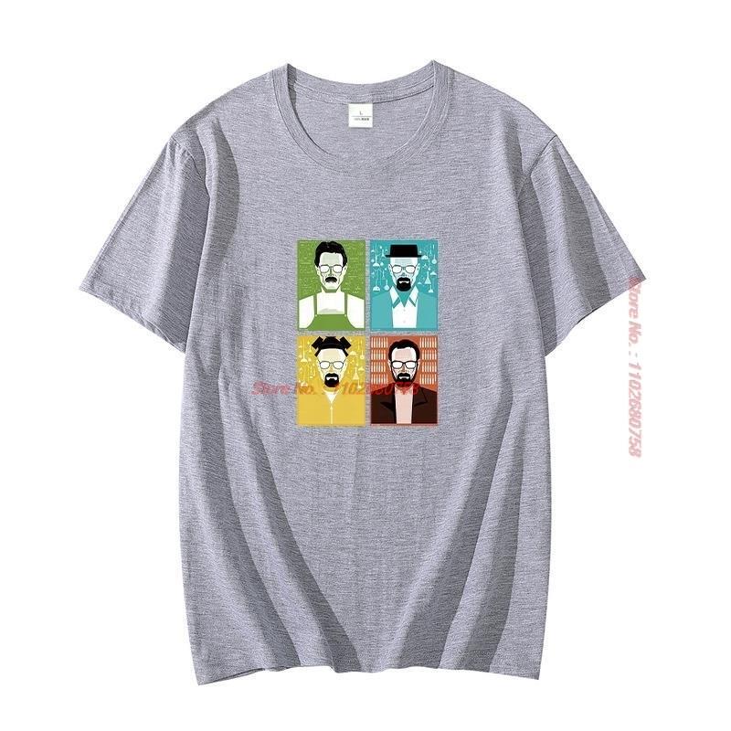 Faces Of Meth I Daunisex Langarm Breaking Walter Heisenberg White Cook Bad Graphic T Shirts Short Sleeve Tshirts Unisexs Clothes