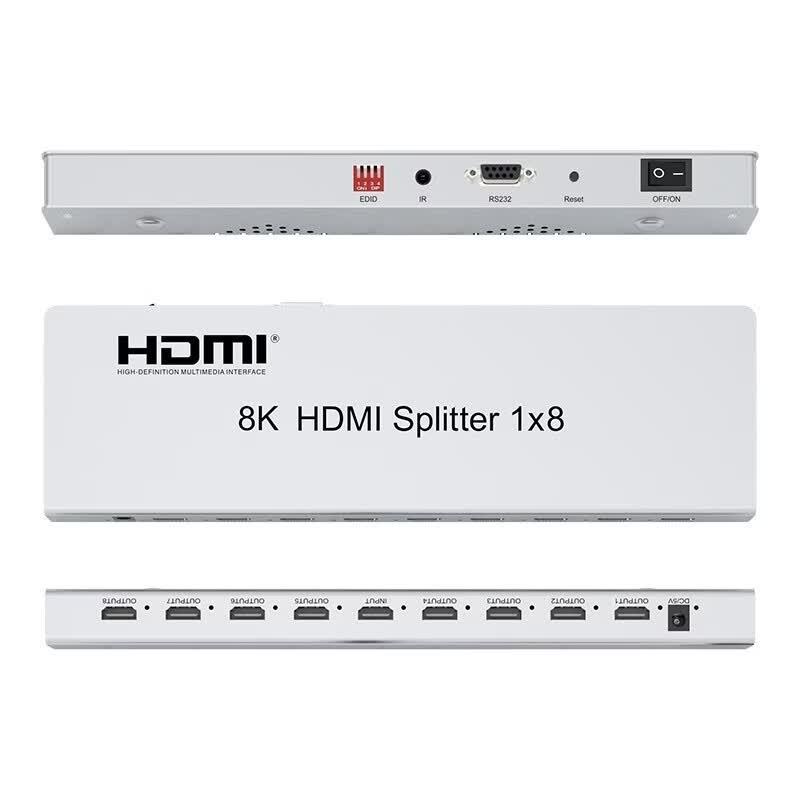 

Jiyin 8K@60Hz HDMI 1-in-8-out Video Splitter