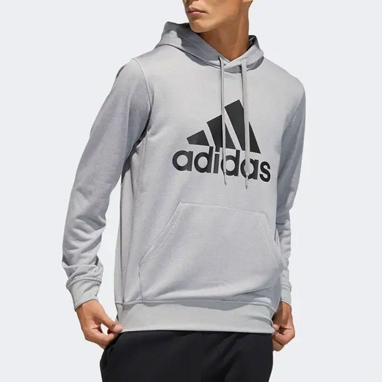 Adidas Casual Running Training Hoodie Men Tops Gray GN0828