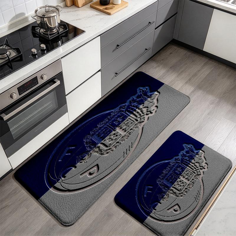 FC Porto poster Flannel Kitchen Mat Christmas Soft Area Rug Non Slip Floor Carpet Home Decoration