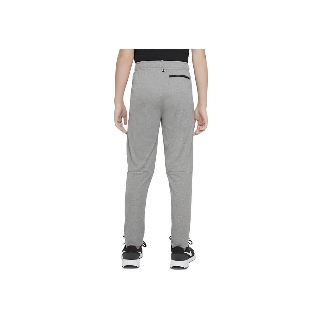 Nike Solid Color Brand Logo Knitted Sports Pants Kids Bottoms Gray DM8546-091