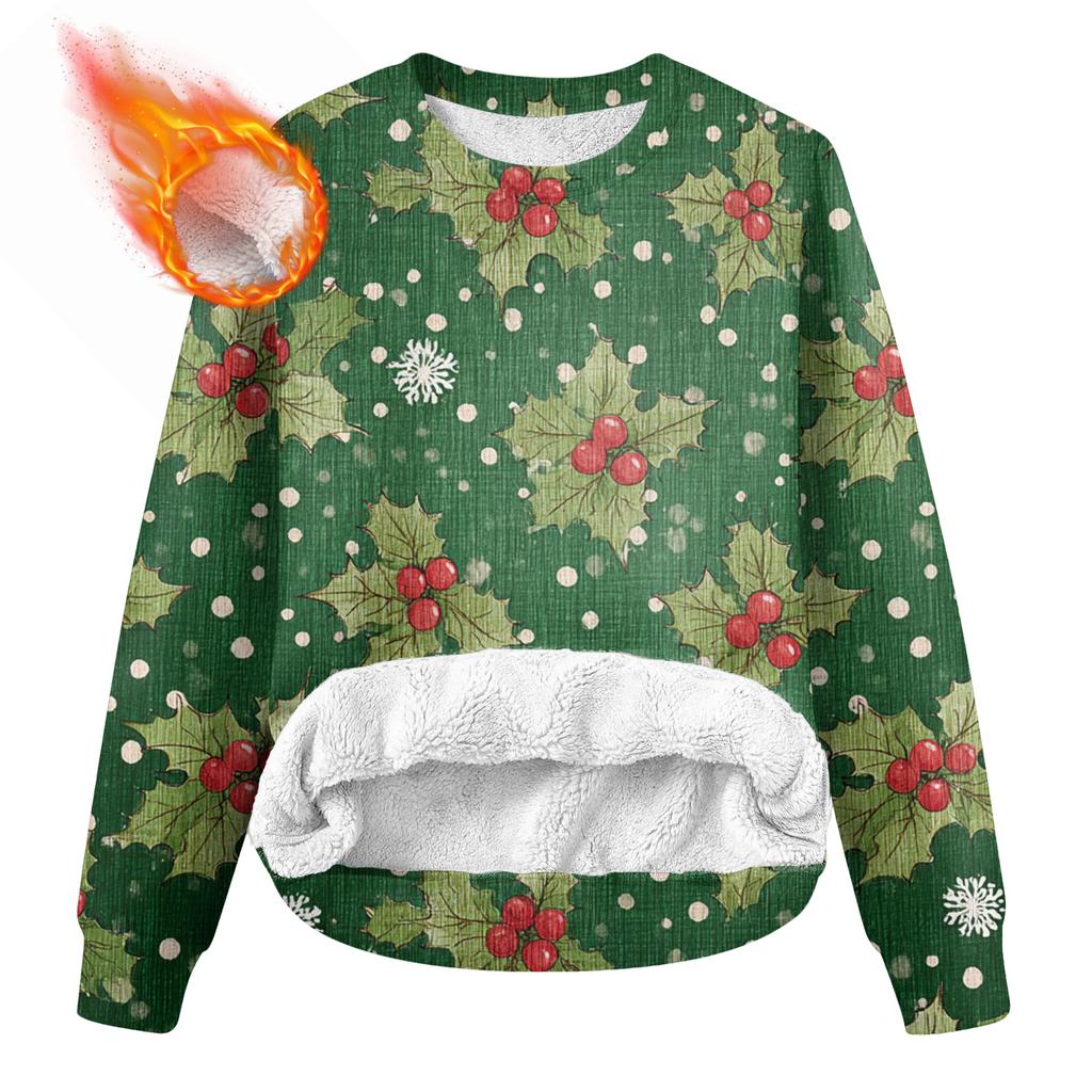 Men's Round Neck Fleece-Lined Thick Warm Sweatshirt