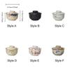 With Lid Japanese Style Ceramic Ramen Bowl 750 Ml Instant Noodle Bowl Household Soup Bowls  Home