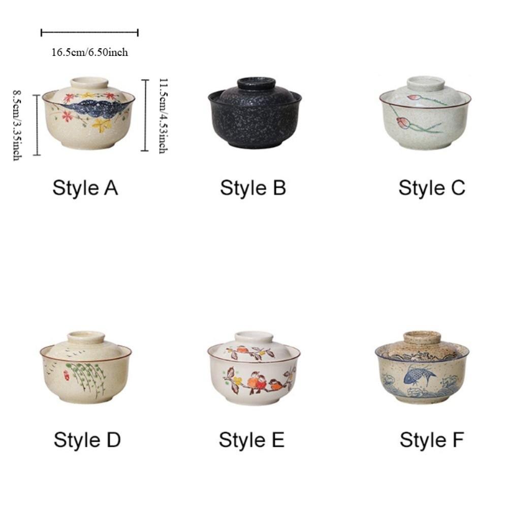 With Lid Japanese Style Ceramic Ramen Bowl 750 Ml Instant Noodle Bowl Household Soup Bowls  Home