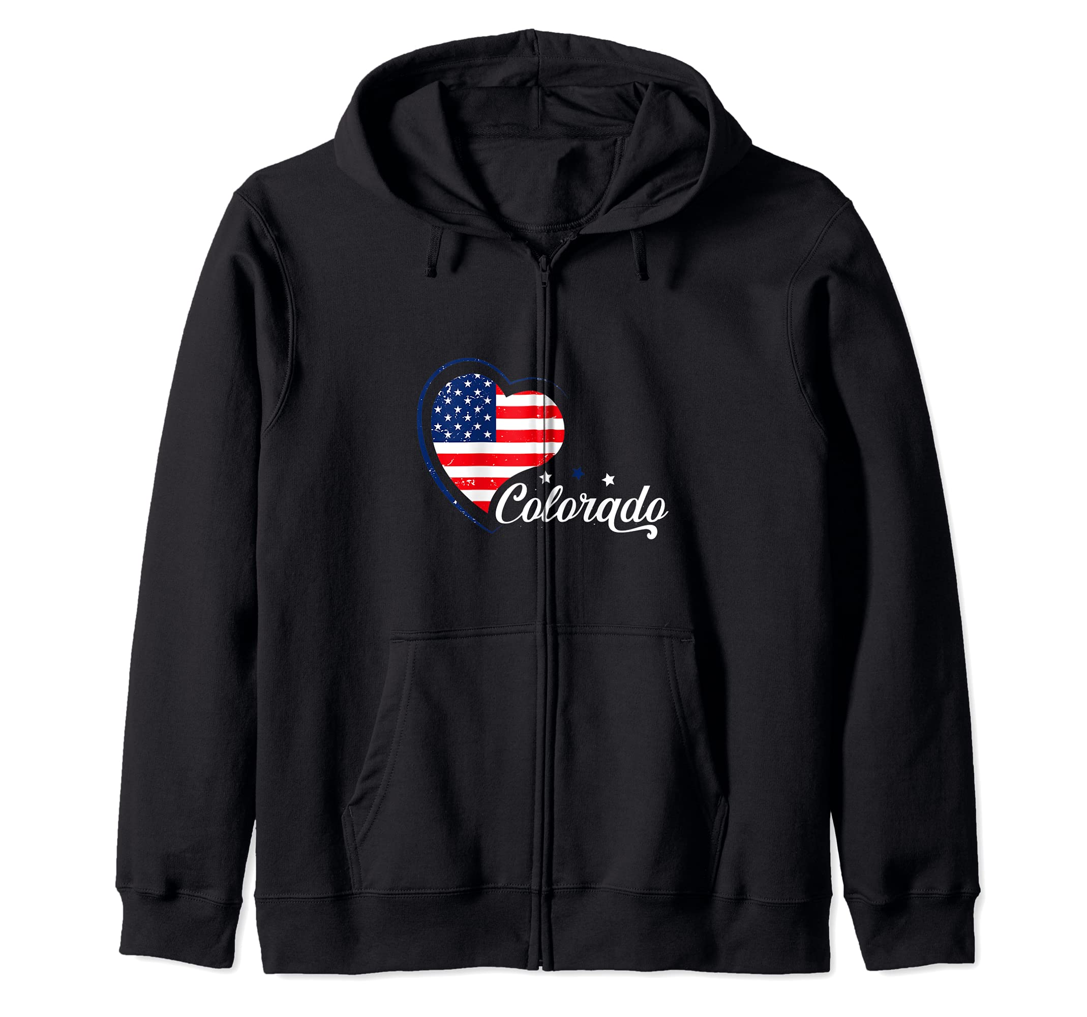 

Colorado State Flag Heart Proud Colorado Pride Homegrown Travel Zip Hoodie чёрный